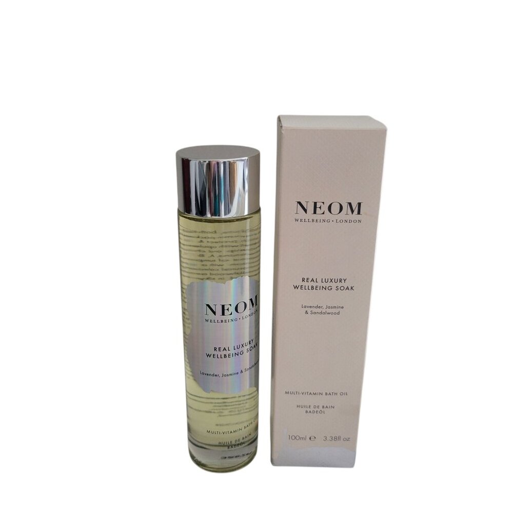 NEOM Real Luxury Wellbeing Soak Multi Vitamin Bath Oil 100ml/3.38oz New with Box